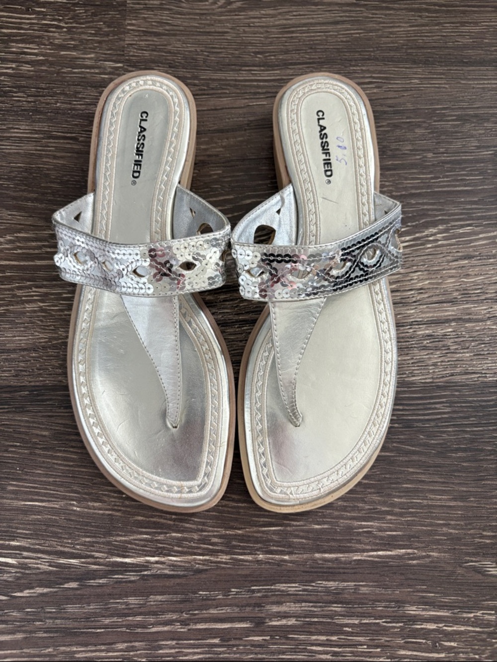 Silver sandals